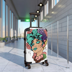 Artistic Floral Suitcase with Vibrant Design